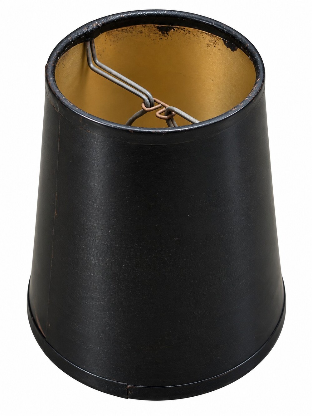 Vintage Black Metal & Gold Interior Lamp Shape
